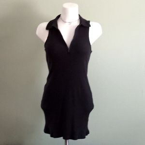 Black Form Fitting Mini Shirt Dress Size Medium,  Never Worn